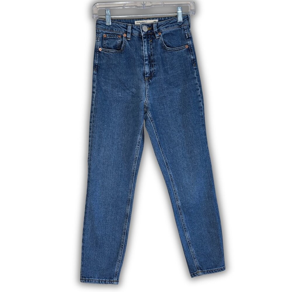 Women's Size 25/30 ASOS Slim Fit High-Rise Dark Wash Stretch Jeans